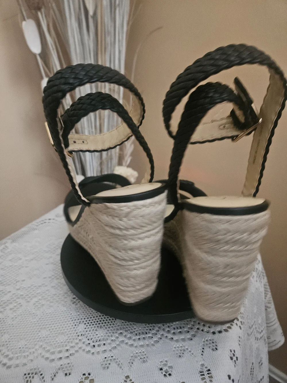 💞💘Womens Jessica Simpson Black Braided Ankle-Strap Sandals - Size 10/NWOT❤️❣️